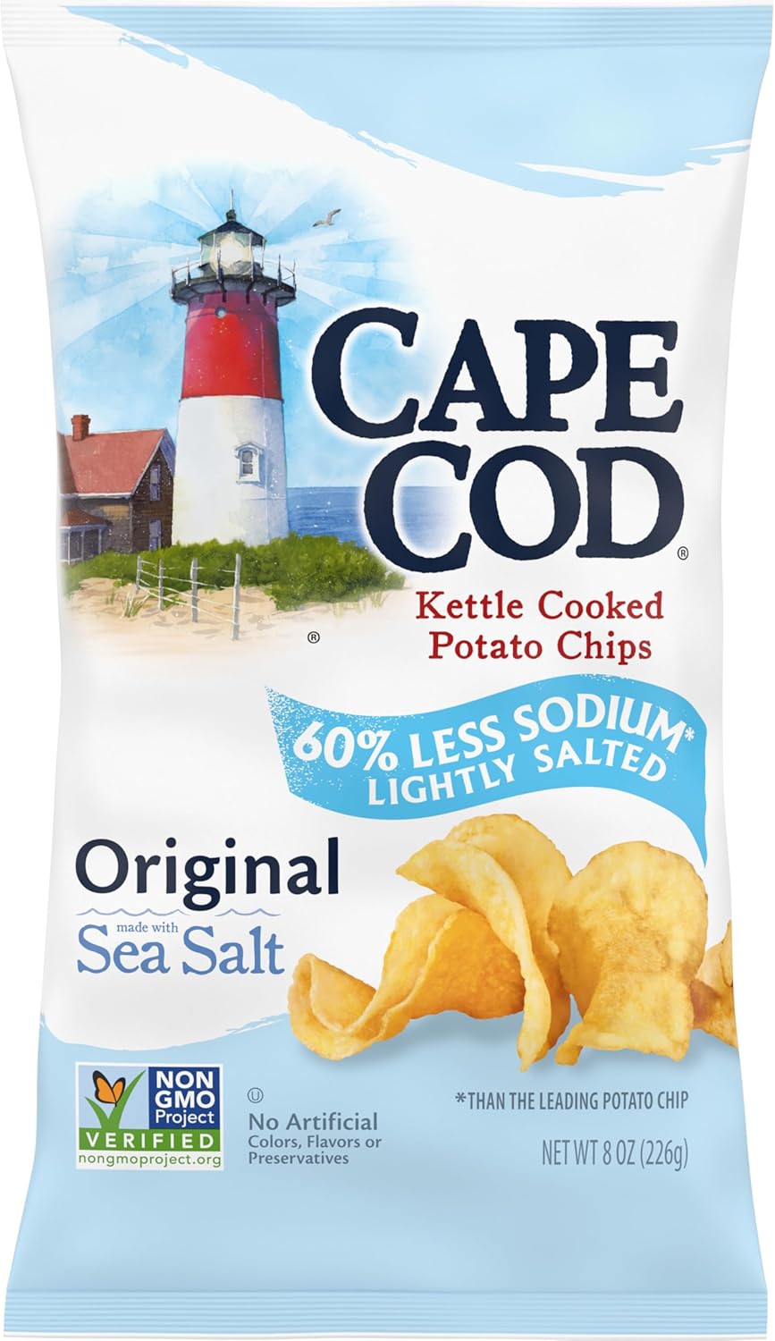 Cape Cod Potato Chips, Lightly Salted Original Kettle Chips, 8 Oz