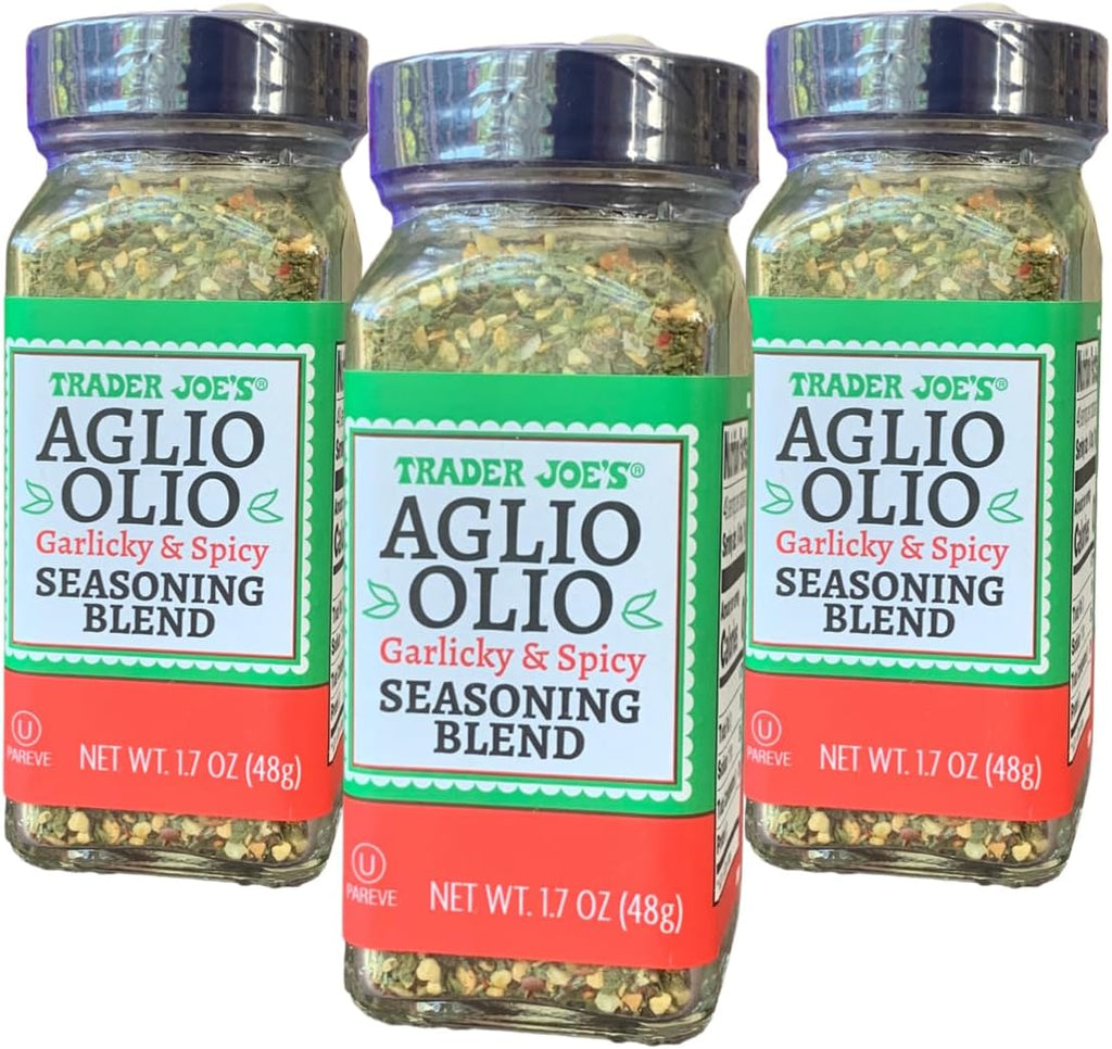 Aglio Olio Garlicky & Spicy Seasoning Blend, Bundle of Three (3) Jars, 1.7 ounces each (5.1 ounces in total)