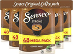 Senseo Strong Dark Roast Coffee Pods – 240 Count (5 Packs) – Bold & Full-Bodied Flavor with Rich Crema – Single-Serve Compostable Coffee Pads Compatible with Senseo & PeleCom Machines