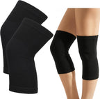 Bamboo Knee Sleeve, Black Bamboo Compression Knee Brace, Elastic Breathable Knees Braces, Thicken Thermal Relieve Knees Pain Leg Pads for Women Men Running Volleyball Cycling Dance(X-Large)