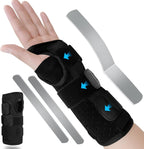 Carpal Tunnel Wrist Brace Night Support, Hand Brace with Metal Splint Stabilizer, Wrist Support Relief Pain from Tendonitis, Arthritis, Sprain, Carpal Tunnel Syndrome, RSI, TFCC - Left