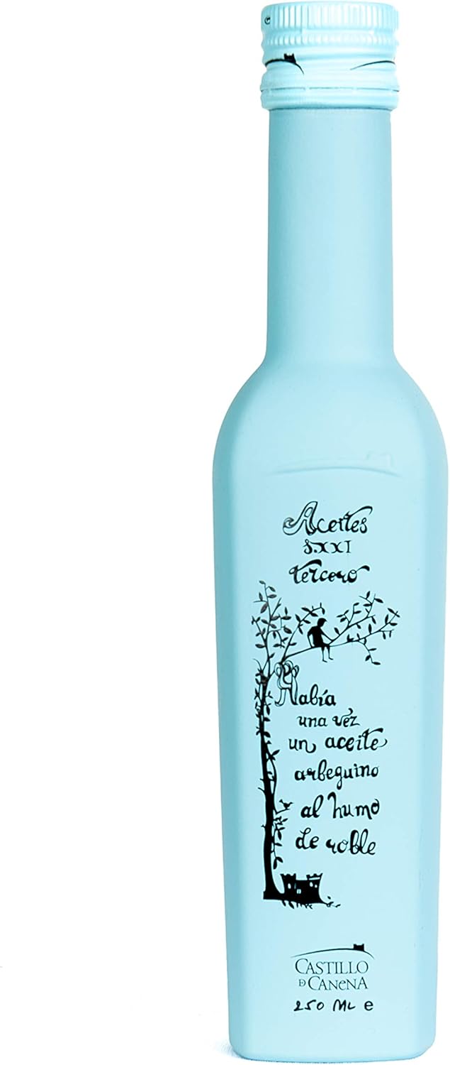 Castillo de Canena Smoked Arbequina Extra Virgin Olive Oil – SOFI Award Winner – Naturally Wood Smoked Spanish EVOO – Cold Pressed, Cold Smoked, Smooth & Delicate – 250ml