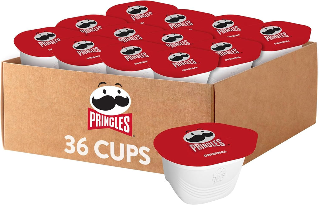 Pringles Potato Crisps Chips, Lunch Snacks, On-the-Go Snacks, Original (36 Cups)