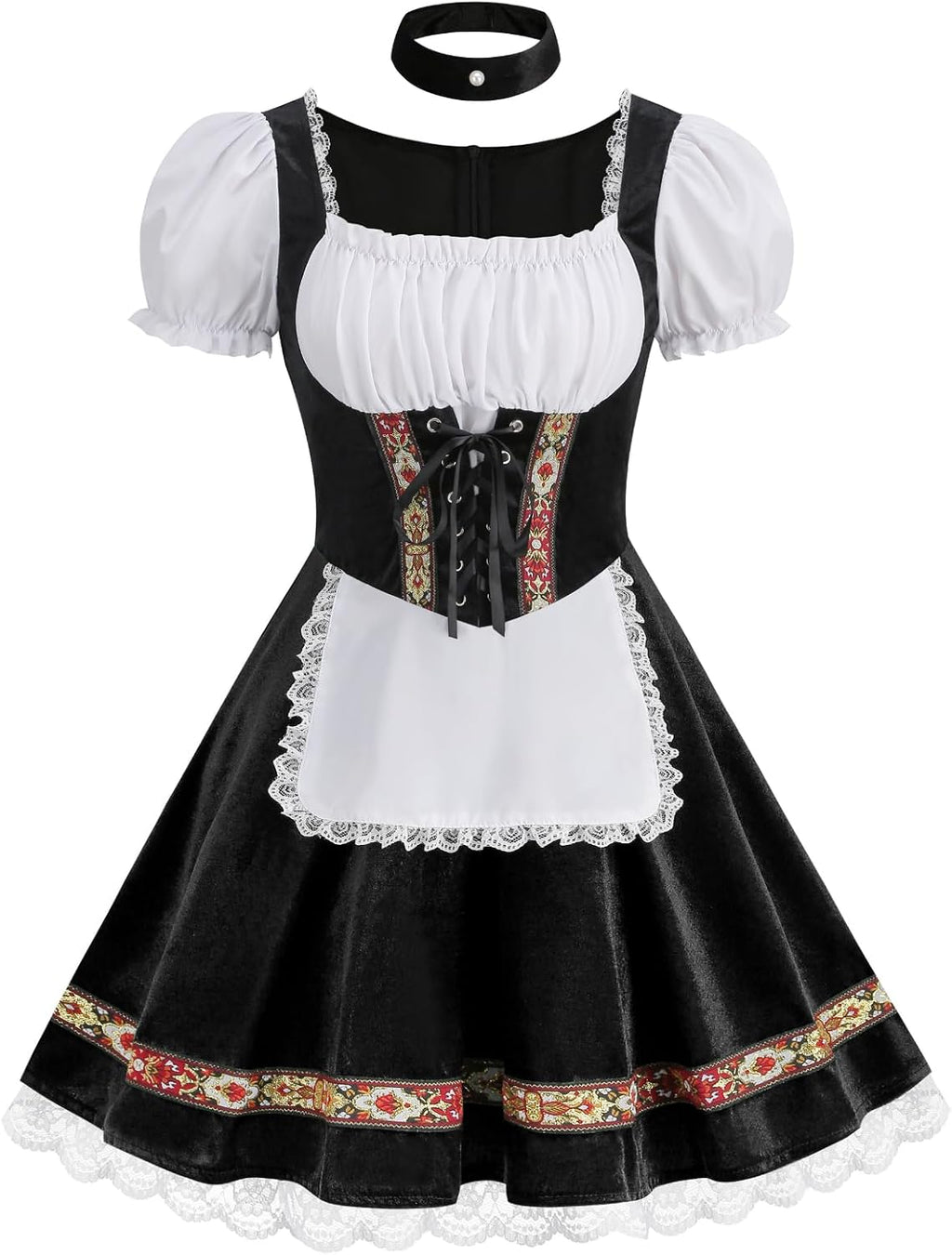 Colorful House Womens Oktoberfest Costume Outfits German Bavarian Beer Dirndl Dresses Beer Carnival