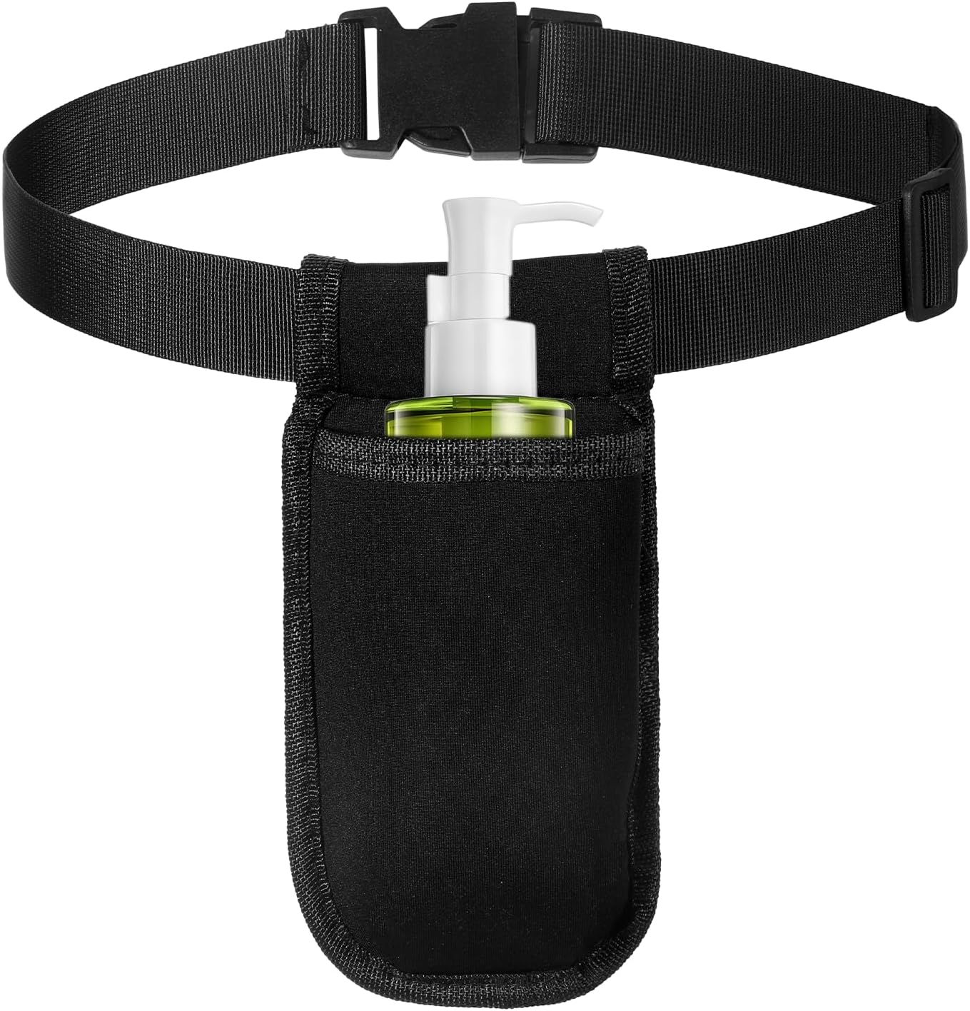 Thinp Massage Oil Holder Belt, Massage Bottle Bag Massages Therapist Bag with Adjustable Belt Professional Single Bottle Lotion Waist Holder Organizer for Beauty Salons, Physiotherapists, Spas