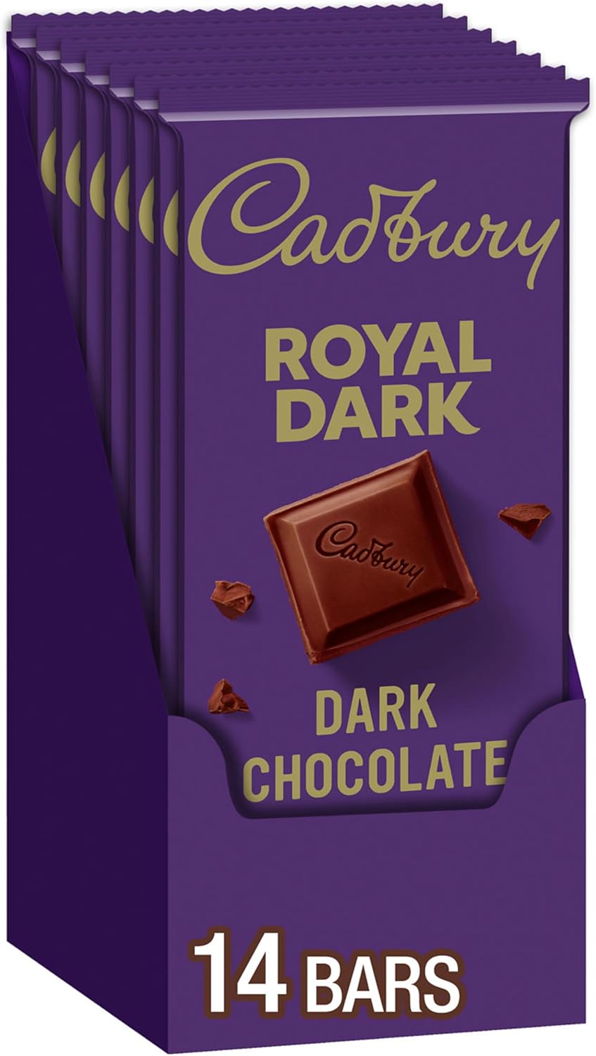 CADBURY ROYAL DARK Dark Chocolate Candy Bars, 3.5 oz (14 Count)
