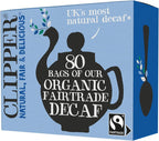 Clipper Tea, Black Tea Assam Blend, Fairtrade, Organic, Plant-Based, Decaf British Tea, 1 Pack, 80 Unbleached Tea Bags