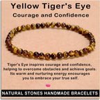AD Beads Handmade Gemstone Stretch Elastic Bracelet Crystal Healing Reiki Nature's Beauty and Spiritual Essence Unisex