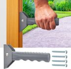 Flip Up Grab Bar for Doorway/Stairs Safety Assist Handles for Elderly Non-Slip Grip Bar Great for Seniors, Elderly, Disabled, Handicap and Injured People - Suitable for Wood Door (Gray)