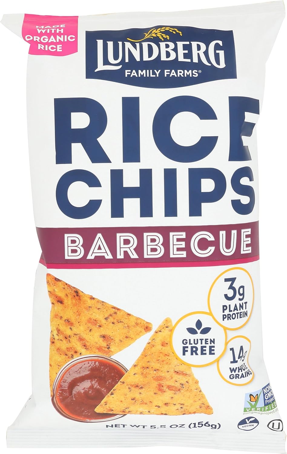 Lundberg Rice Chips Santa Fe Barbecue, 6 Oz, Packaging may vary