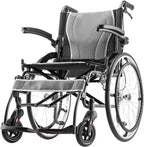 Aluminum Multifunctional Manual Wheelchair, Wheelchairs for Adults with Anti-tippers,Wheelchairs Folding Folding Manual Wheelchair,Transport Wheelchair (61.5 * 96.5 * 89cm/24.2 * 38 * 35in)