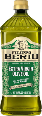 Filippo Berio Cold Pressed Extra Virgin Olive Oil, 50.7 Ounce rPET Bottle, Contains Polyphenols