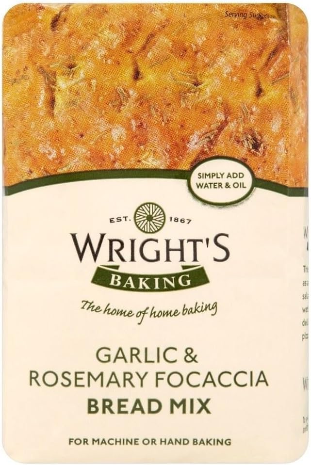 Wright's Garlic & Rosemary Focaccia Bread Mix (500g) - Pack of 2