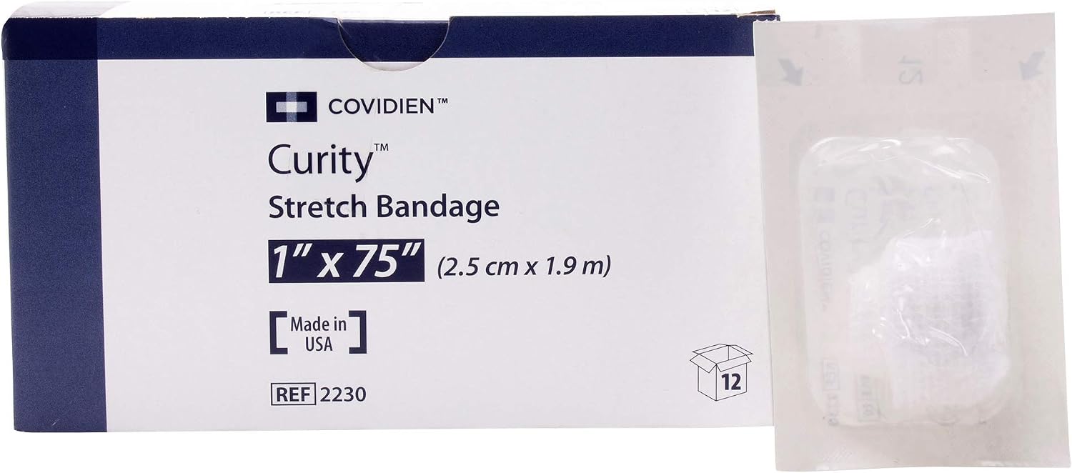 Kendal Curity Gauze Roll Bandage Sterle 1'' 12/Box