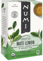 Numi Organic Maté Lemon Tea, 18 Green Tea Bags, Micro-Plastic Free