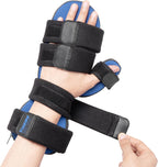 Resting Hand Splint with Finger Support for Stroke Recovery, Carpal Tunnel & Dupuytren's Contracture - Adjustable Wrist Brace for Left or Right Hand, M
