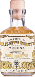 Giusti White Balsamic Vinegar Dressing – Condiment for Cooking and Finishing Dishes such as Salads, Vegetables, or Fish. Made in Italy with Balsamic Vinegar of Modena – 8.45 fl oz (250 ml) - Pack of 1