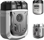 Mini Shaver, Portable Travel Shaver, Mini Rotary Shavers for Men, Dual Blades IPX7 Waterproof Cordless USB Rechargeable Electric Razor Trimmer