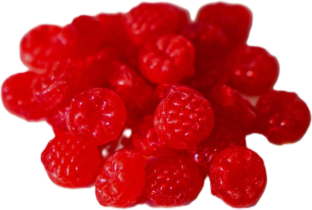 Raspberry Candy - 2 lbs of Fresh Unwrapped Bulk Sweet Savory Hard Crunchy Fruit Drop Sucking Candy