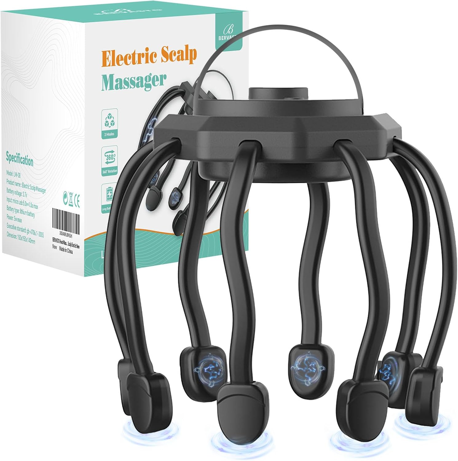 Head Massager Scalp Electric (Black 1)