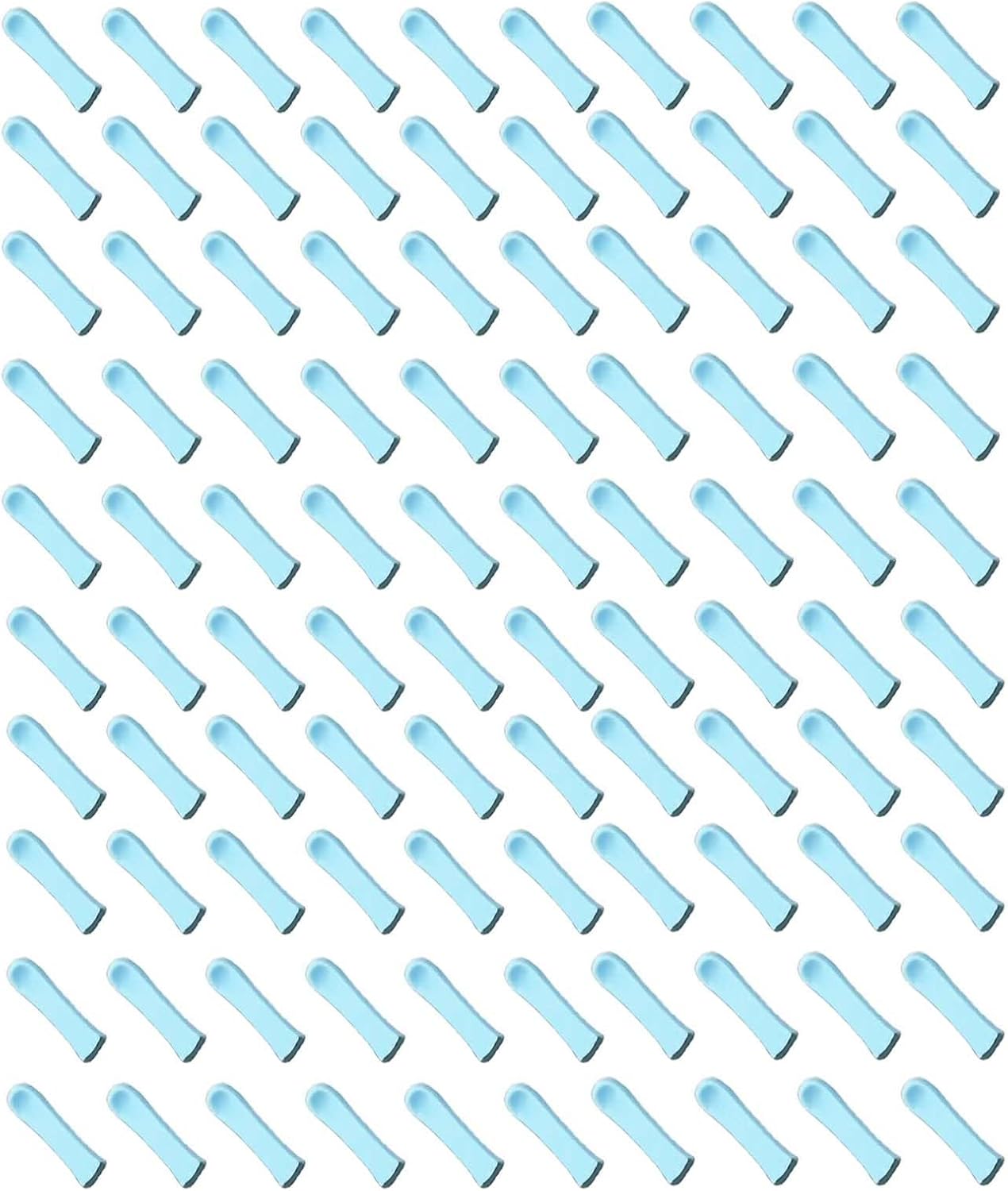 100 Pieces Ear Cleaner Tips, Ear Cleaner Replacement Tips, Silicone Ear Wax Removal Tool Cap for Ear Cleaner with Camera Blue