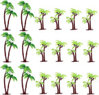 18pcs Palm Tree Cake Toppers Tropical Coconuts Cake Decor for Birthday Wedding Summer Luau Party Favors