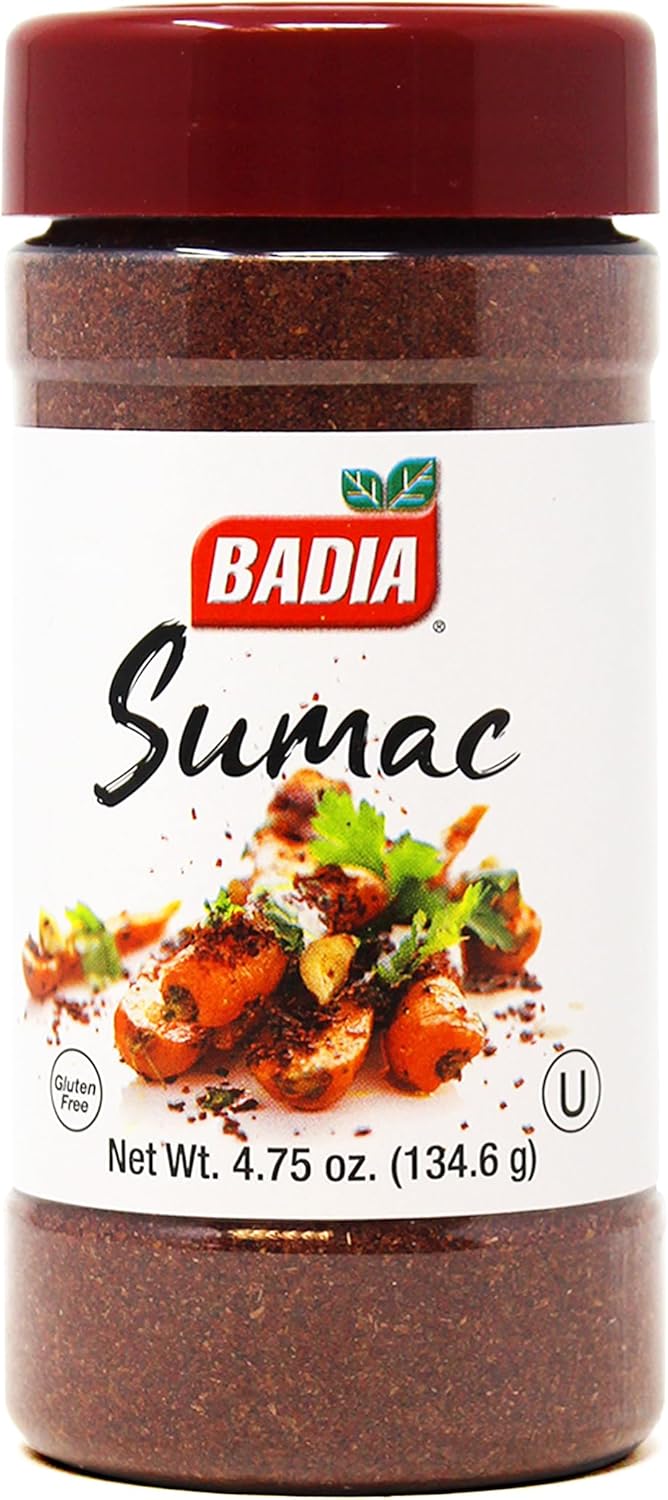 Badia Sumac Spice, 4.75 oz - Ground Sumac Seasoning, Tangy Citrus, Authentic Flavor, Gluten Free, Kosher