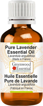 Greenwood Essential Pure Lavender Essential Oil (Lavandula angustifolia) (Made in France) Steam Distilled 10ml (0.33 oz)