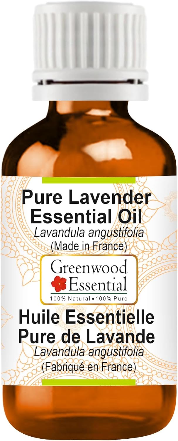 Greenwood Essential Pure Lavender Essential Oil (Lavandula angustifolia) (Made in France) Steam Distilled 10ml (0.33 oz)