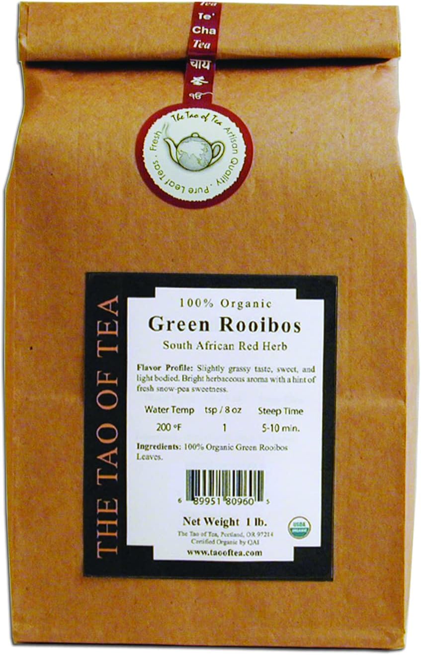 The Tao of Tea Green Rooibos, 100% Organic African Red Herb, 1-Pound