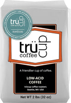 trücup Low Acid Coffee, Ground Coffee Medium Roast - Drip Grind 2 LB, Natural Water&Steam Process 60% Less Acid, Smooth Flavor, Stomach-Friendly Rich in Antioxidants