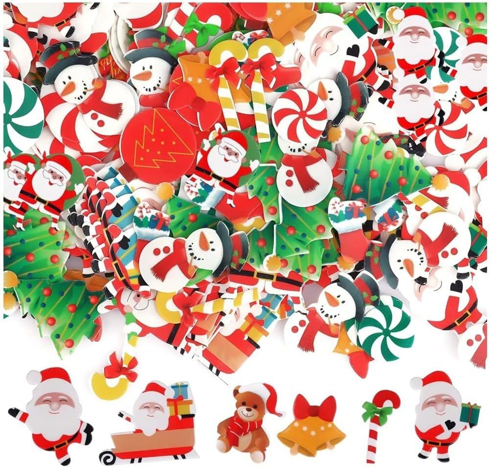 300 Edible Christmas Santa Children's Kids Party Decorations Style for Fairy or Cupcake Cake Toppers on Wafer/rice Paper