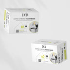EKO Ultimate Trash Bag Starter Set – Includes 60 Count of 13 Gallon Easy-Dispense Drawstring Trash Bags plus 60 Count of 21 Gallon Easy-Dispense Drawstring Trash Bags