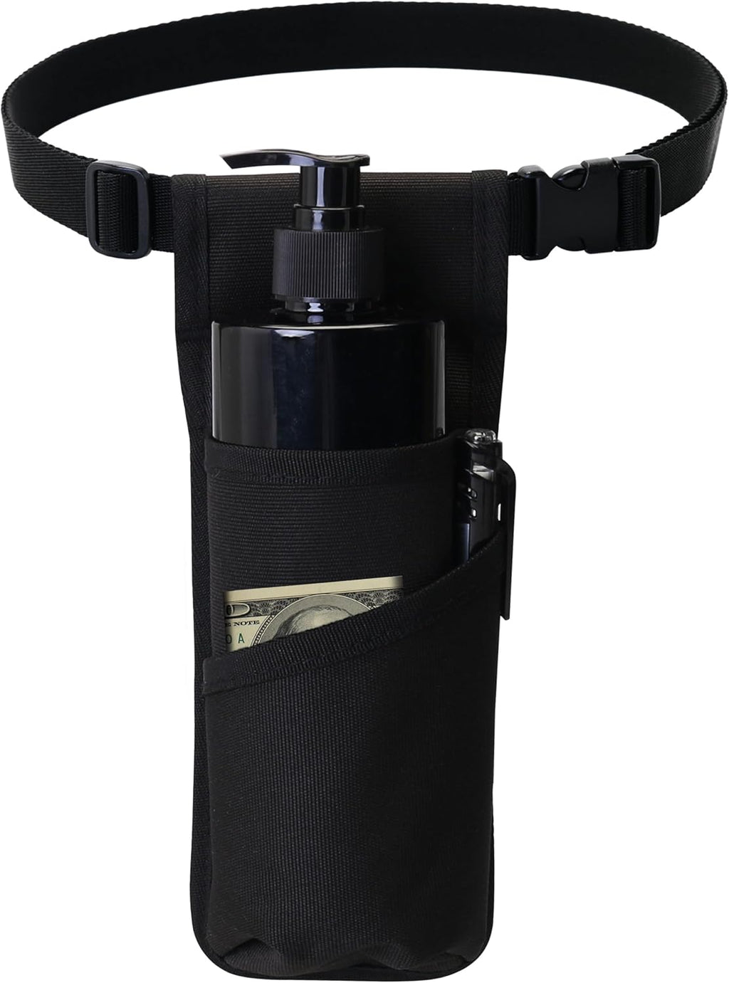 Tuhaoge Massage Bottle Bag Massage Oil Holster Lotion Holster Massage Therapist Massage Oil Holster Massage Lotion (TH-XJ1kd-Black)