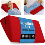 sokoro Bed Wedge Pillow for Sleeping, Triangle Pillow Wedge, Acid Reflux, Gerd, After Surgery, Back Support, Body Positioners for Pregnancy, Adults, Seniors to Elevate Head, Knee, Leg, Red