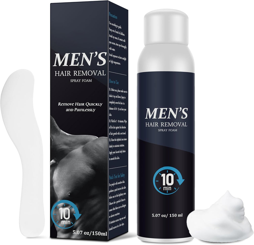 Cosmpro Hair Removal Spray Foam for Men Hair Removal Cream Effective & Painless for Underarm, Chest, Back, Legs Depilatory Cream
