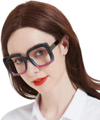 OCCI CHIARI Blue Large Reading Glasses Women Low Strength Readers 1.25x(1.0 1.25 1.5 1.75 2.0 2.25 2.5 2.75 3.0 3.5 4.0 5.0 6.0)