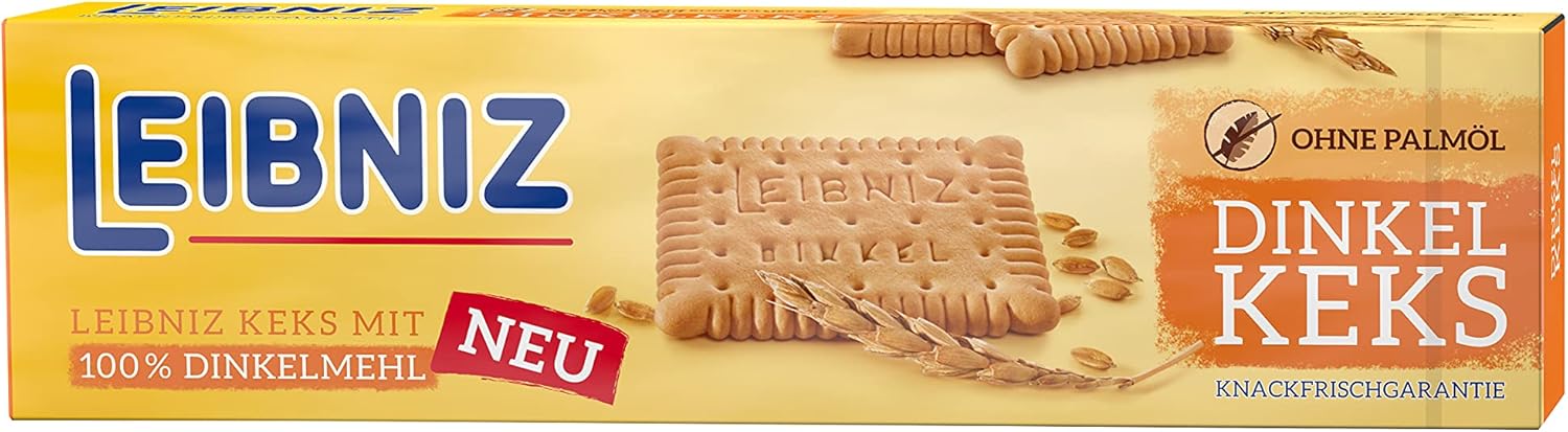 LEIBNIZ Crispy Spelt Biscuits 100% Spelt Flour Free Palm Oil (1 x 190g)