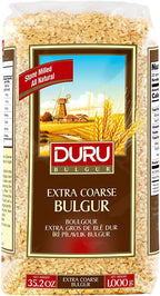 Duru Extra Coarse Bulgur, 35.2oz (1000g), Wheat Berries, 100% Natural and Certificated, High Fiber and Protein, Non-GMO, Great for Vegan Recipes, Better than Rice