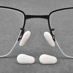 Ceramic Glasses Nose Pad, Anti-Slip Screw-in Nosepad, Durable Replacement Pieces Pads for Glasses Sunglasses(2Pairs,White)