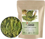 FullChea - Longjing Tea - Dragonwell Tea - Chinese Green Tea Loose Leaf - First Grade - Natural Lung Ching Dragon Well - 4oz / 113g