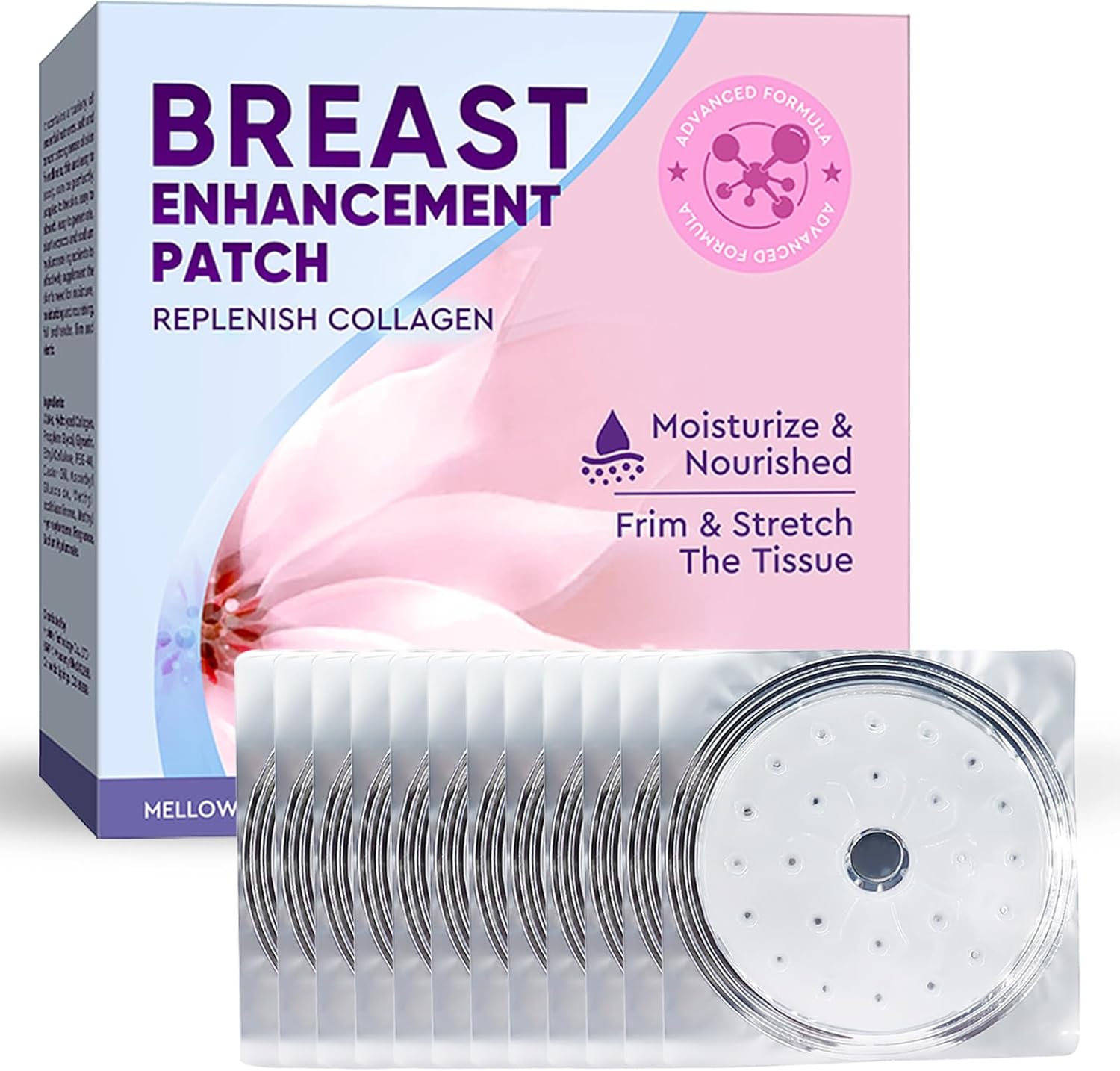 Breast Enhancement Patch, 12PCS Bust Firming & Lifting Patches Reduces Fine Lines and Wrinkles for Beautiful Breasts, Mask Nourish, Balance, Firm & Lift Sagging Breasts