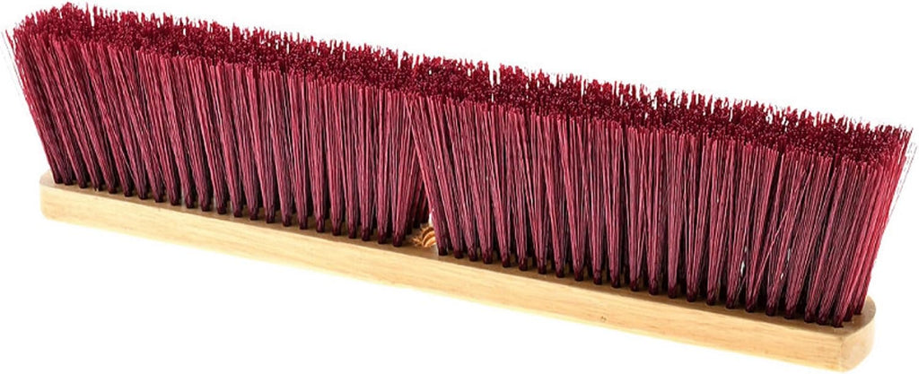 PRO SOURCE Heavy Duty Rough-Surface Push Broom Head with Threaded Block: 18" Wide