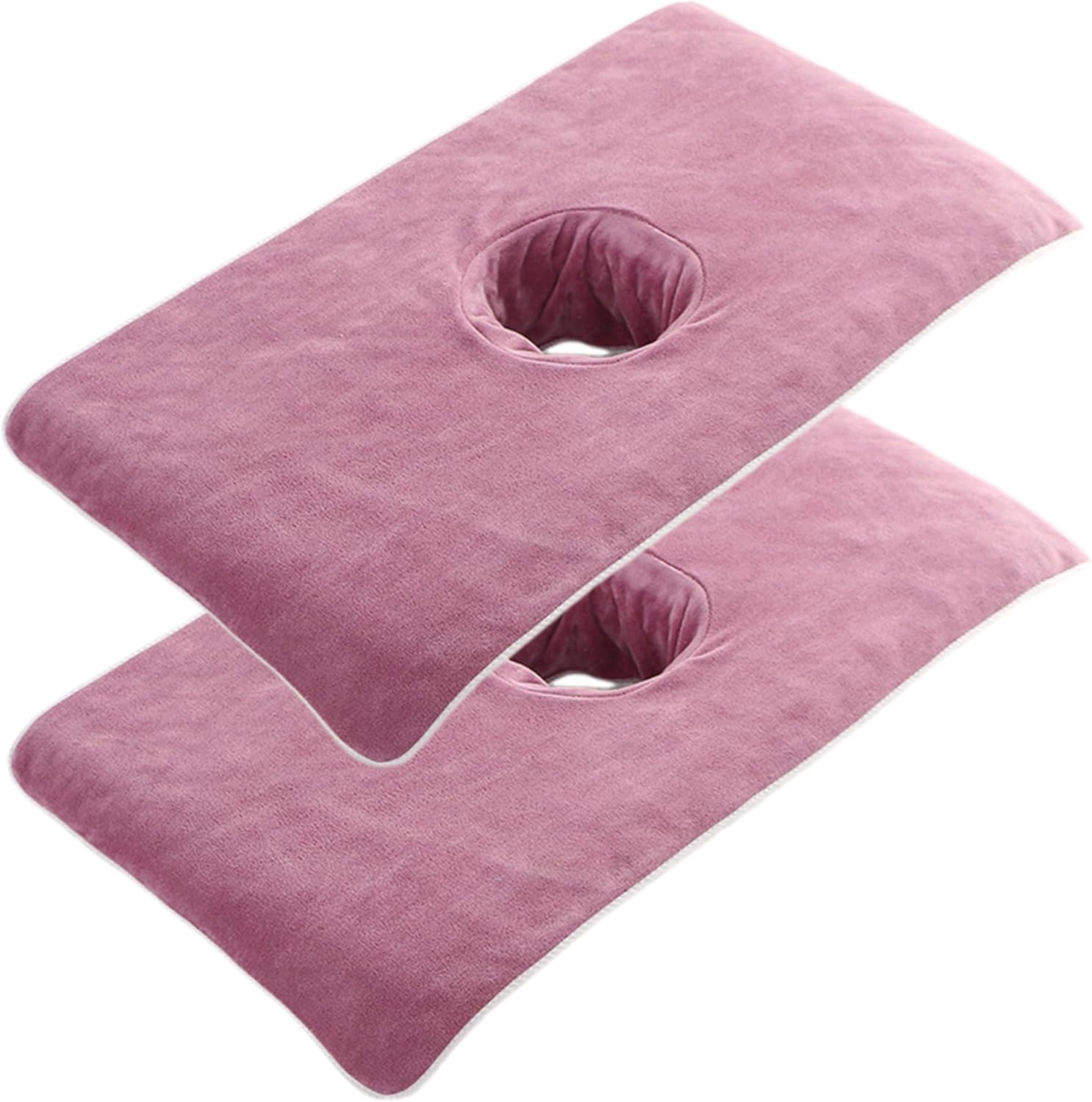 Beauty Bed Cover Massage Table Cover Soft Microfiber Massage Bed Cover with Face Hole Spa Beauty Bed Cover Towel Reusable Washable Massage Bed Sheet, Purple