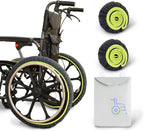 2-Pack Wheelchair Wheel Covers- Dust-Proof Floor Protectors, Non-Slip & Silent Rolling Covers for Indoor Use - Universal Fit for Most Wheelchair Tires (Brown, 22 Inches)