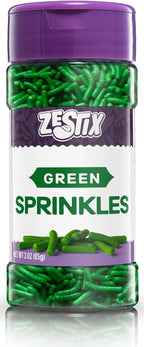 Green Sprinkles – 3 oz Bottle Green Jimmies for Decorating Cookies, Cupcakes & Cakes | Perfect Dessert Topping for Baking, Holidays & Golf-Themed Celebration