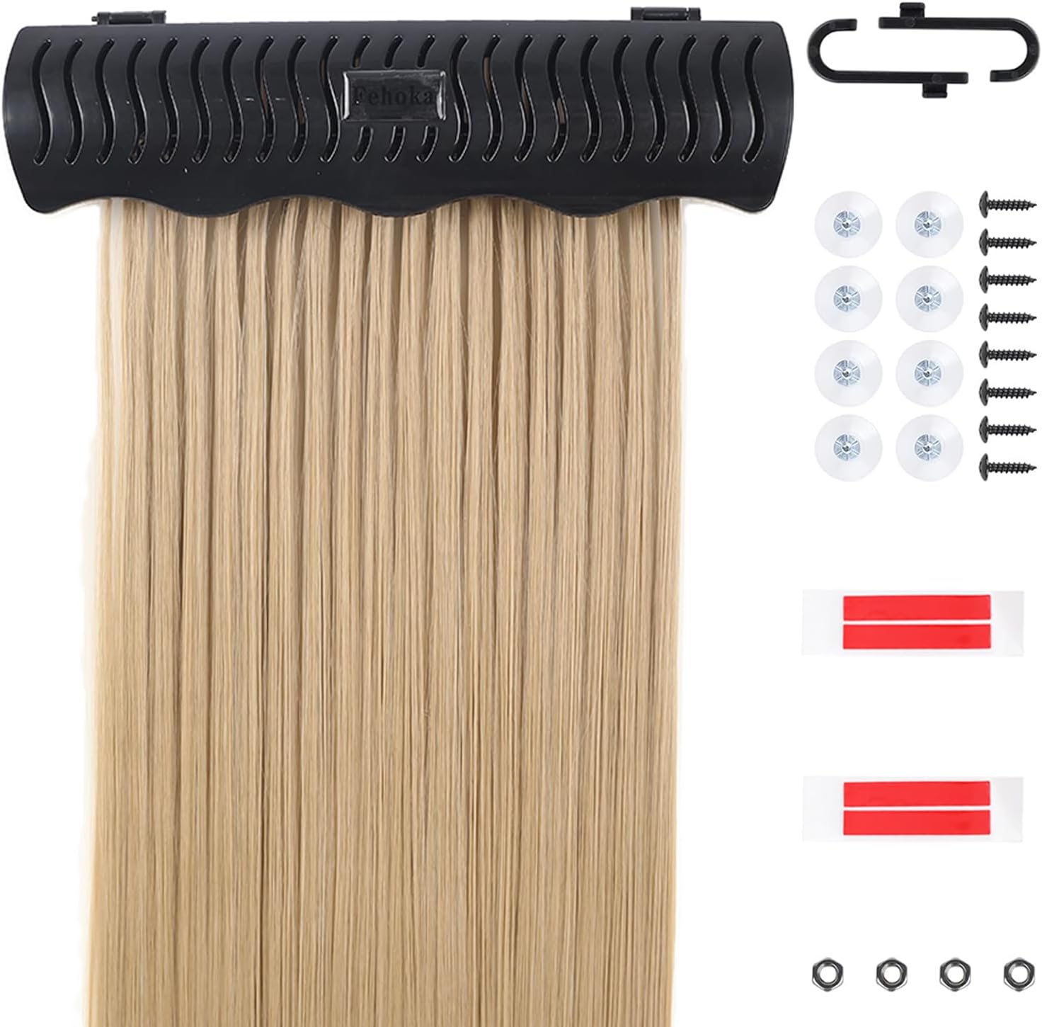 Hair Extension Holder holder for Washing,Styling, Packing and Storing,Hair Extension Holder holder for salons,bathrooms, beauty shops, cloakrooms.4 quick&easy Installation Modes With Tool.