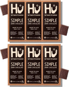 Hu Chocolate Bars | 6 Pack Simple Chocolate | Natural Organic Vegan, Gluten Free, Paleo, Non GMO, Fair Trade Dark Chocolate | 2.1oz Each