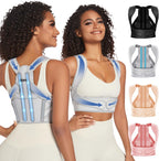 Fit Geno Posture Corrector for Women: Adjustable Lightweight Upper Back Brace for Neck Shoulder & Upper Back Pain Relief - Improve Posture Correct Hunchback Slouching Kyphosis Invisible Under Clothes (XS/S Under Bust 30"-43")
