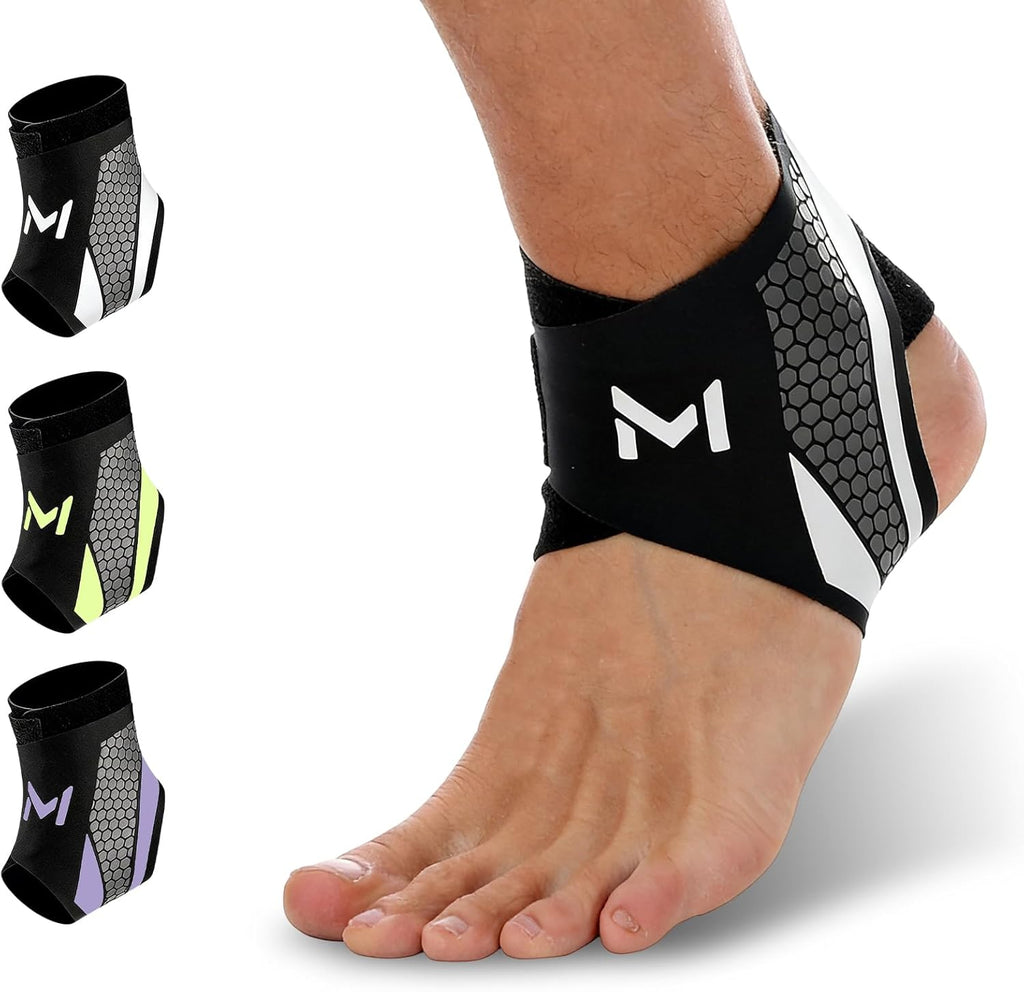 Ankle Brace for Men & Women, Ankle Brace Compression Support Stabilize, Lace up Ankles Sock,Basketball Ankle Stabilizer, Foot Ankle Orthopedic Grade Tendonitis Protection (Gray)